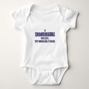 Wenn-Schnee-Boarding-war-EASY Baby Strampler