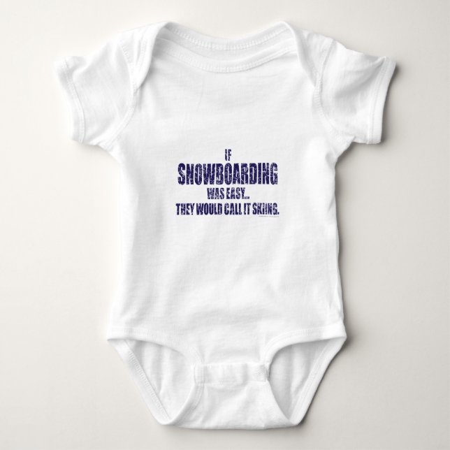 Wenn-Schnee-Boarding-war-EASY Baby Strampler (Vorderseite)