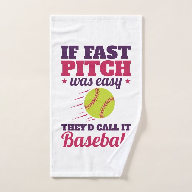 Wenn schnelles Pitchen einfach Fastpech Softball w Handtuch (Handtuch)