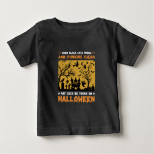 Wenn schwarze Katzen rohen Baby T-shirt