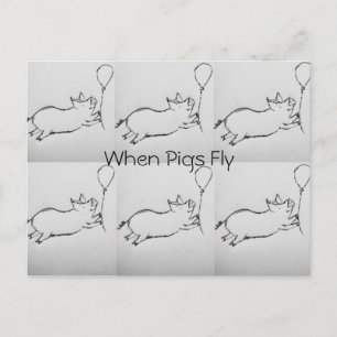 Wenn Schweine auf der Postkarte fliegen