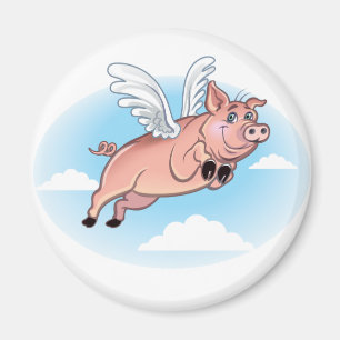 Wenn Schweine fliegen, geschieht Spaß Magnet