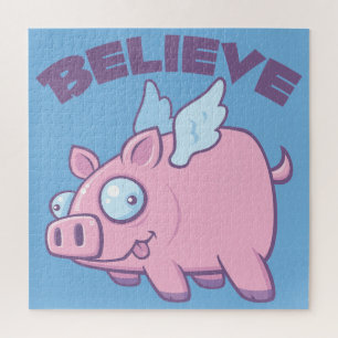 Wenn Schweine Fliegen glauben Sie das Unmögliche