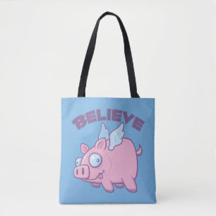 Wenn Schweine Fliegen glauben Sie das Unmögliche Tasche