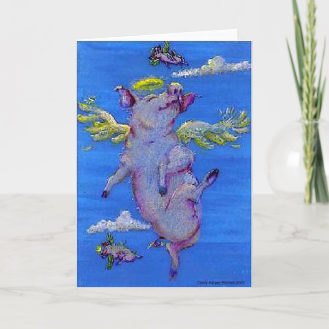 Wenn Schweine fliegen Karte (Vorderseite)