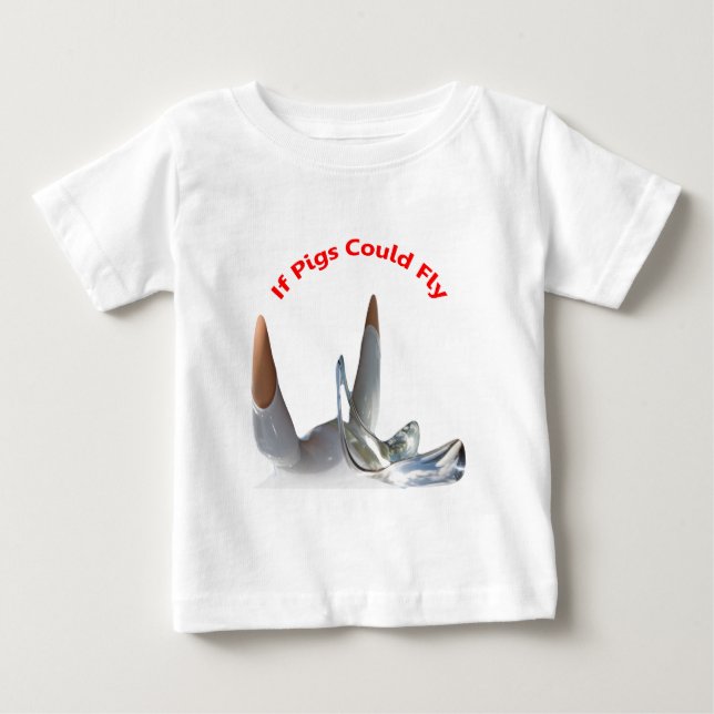 Wenn Schweine fliegen könnten Baby T-shirt (Vorderseite)