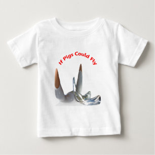 Wenn Schweine fliegen könnten Baby T-shirt