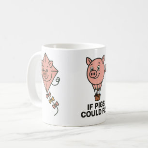 Wenn Schweine fliegen könnten - lustiger Kaffeebec Kaffeetasse