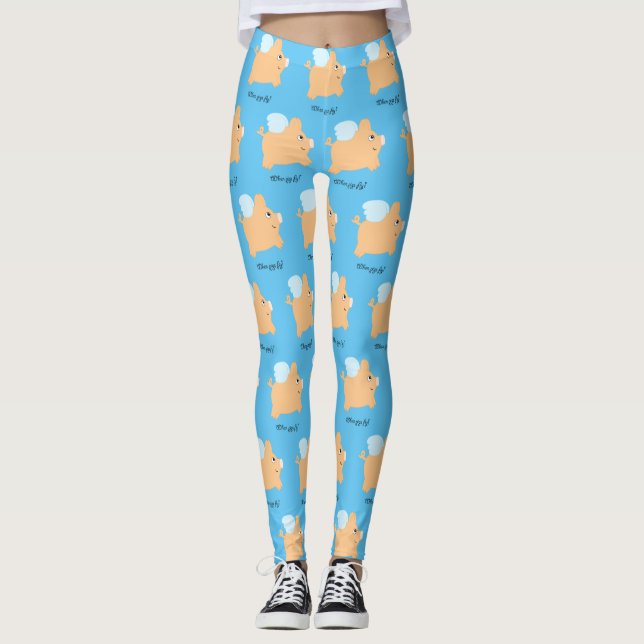 Wenn Schweine fliegen Leggings (Vorderseite)