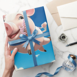 Wenn Schweine Fliegen Lustige Geflügelte Schweine Geschenkpapier
