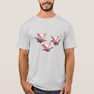 Wenn Schweine Fliegen Lustige Schweineflugzeuge T-Shirt