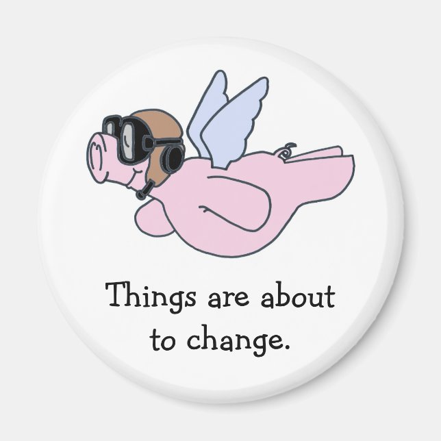 Wenn Schweine fliegen Magnet (Vorne)
