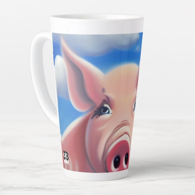 Wenn Schweine fliegen Milchtasse (Linke Ecke)