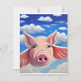 Wenn Schweine fliegen Mitteilungskarte