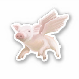 Wenn Schweine fliegen - Sag ihnen, sie sollen zurü Aufkleber