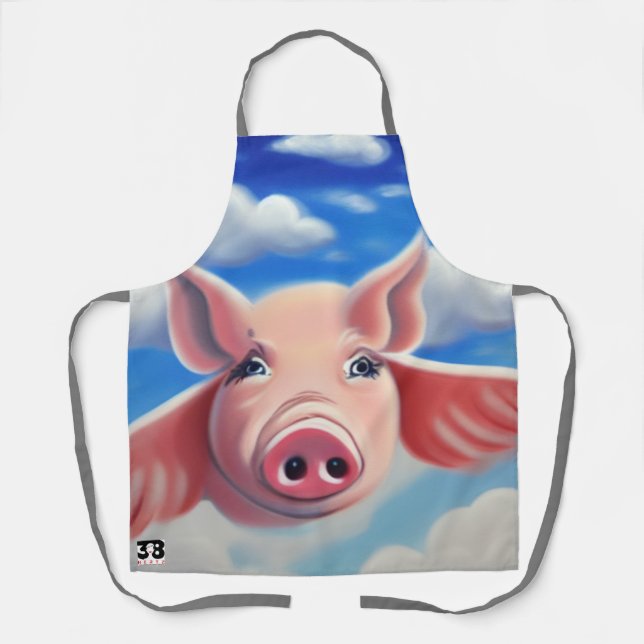 Wenn Schweine fliegen Schürze (Vorderseite)
