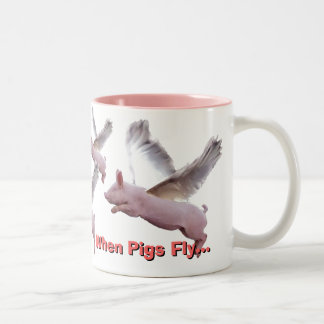 wenn Schweine… fliegen Zweifarbige Tasse