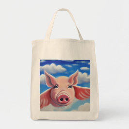 Wenn Schweine Fly Grocery Tasche