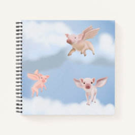 Wenn Schweine Fly Notebook Notizbuch