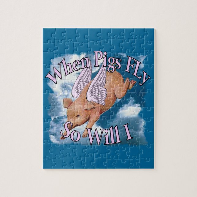 Wenn Schweine Größen des Puzzlespiels (2) fliegen (Vertikal)