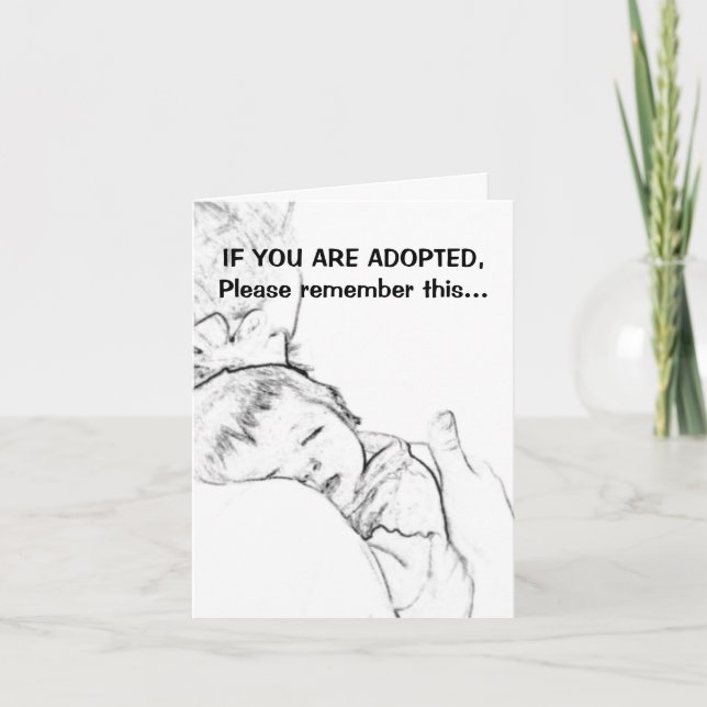 Wenn Sie adoptiert sind, denken Sie bitte daran... Karte (Vorderseite)