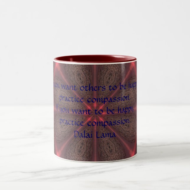 Wenn Sie andere wollen, um glücklich zu sein, Zweifarbige Tasse (Mittel)