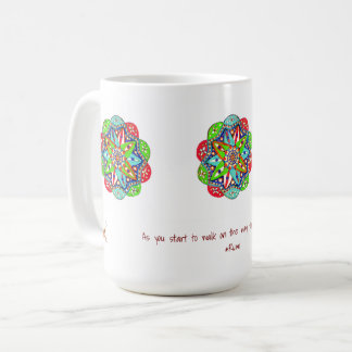 Wenn Sie auf dem Weg zu laufen beginnen, erscheint Kaffeetasse
