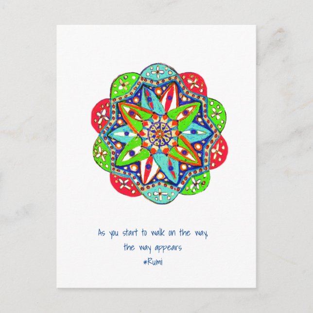 Wenn Sie auf dem Weg zu laufen beginnen, erscheint Postkarte (Vorderseite)