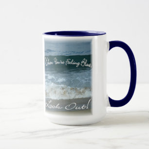 Wenn Sie das blaue Gefühl sind, schauen Sie herau Tasse
