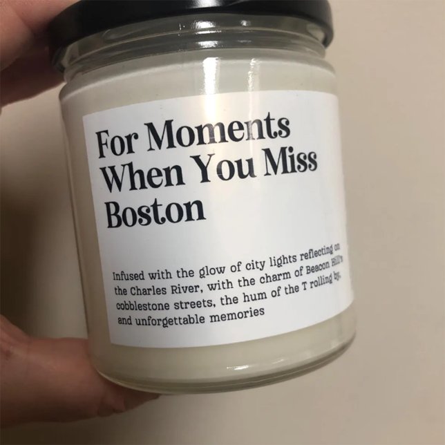 Wenn Sie das Boston-Candle-Label verpassen Quadratischer Aufkleber (Von Creator hochgeladen)