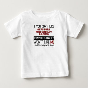Wenn Sie das Offshoremotorboot-Laufen nicht cool Baby T-shirt