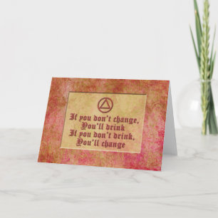 WENN SIE DIE nüchterne Erholung NICHT ÄNDERN Karte