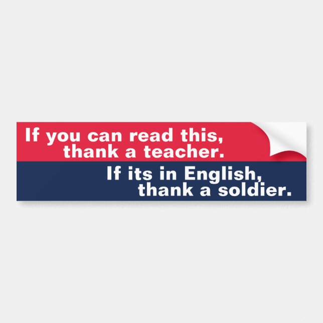 Wenn Sie dieses lesen können (Soldat) Autoaufkleber (Vorne)