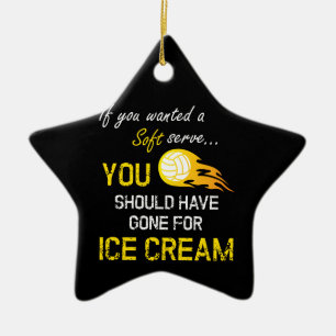 Wenn Sie ein weiches wollten, dienen Sie Eiscreme Keramik Ornament