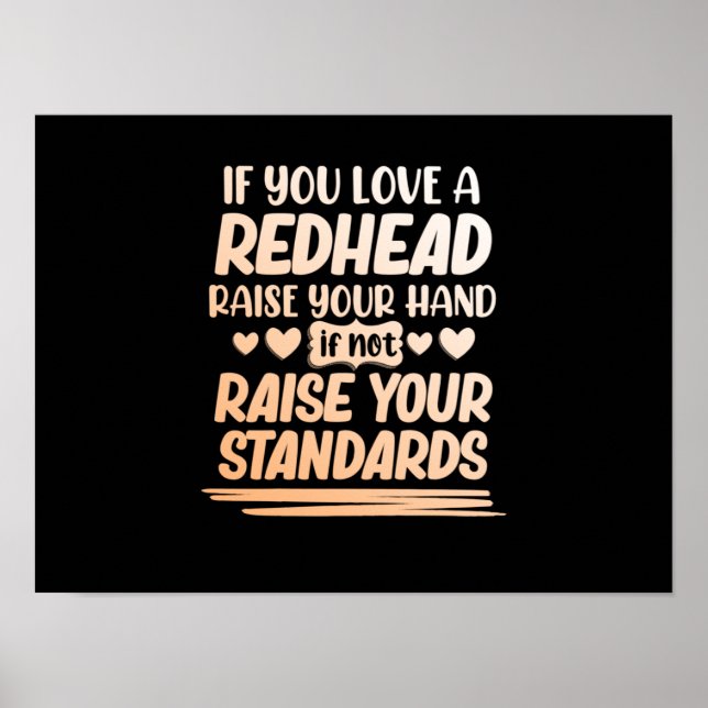 Wenn Sie eine Rote Liebe Niedliche Rote Haare Mädc Poster (Vorne)