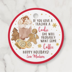 Wenn Sie einem Lehrer ein Kochwinterkaffee geben Geschenkanhänger