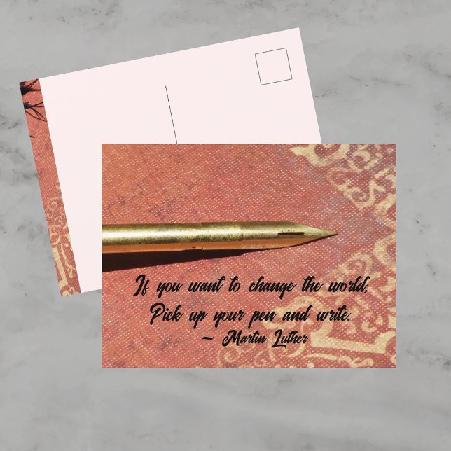 Wenn Sie Gewollt haben, das Weltschriftangebot zu  Postkarte (Von Creator hochgeladen)