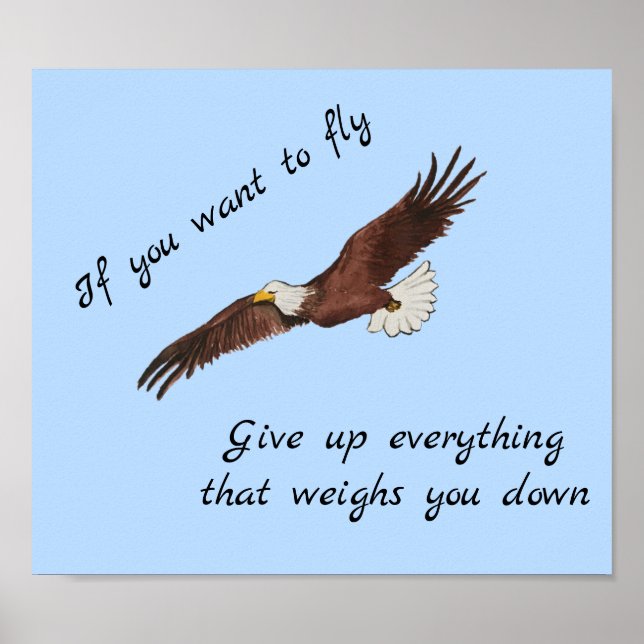 Wenn Sie Gewollt, um Adler inspirierenden Zitat Poster (Vorne)