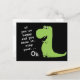 Wenn Sie glücklich sind Clap T Rex Dinosaur Funny  Postkarte (Vorderseite/Rückseite Beispiel)
