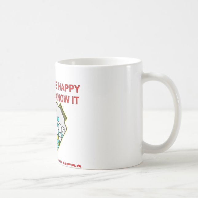 Wenn Sie glücklich sind und Sie wissen, dass es Ih Kaffeetasse (Rechts)