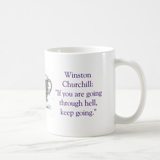 "Wenn Sie Höllen" Schale durchlaufen Kaffeetasse (Rechts)