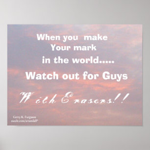 WENN SIE IHREN MARK POSTER MACHEN