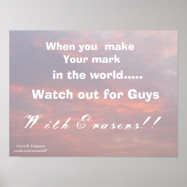 WENN SIE IHREN MARK POSTER MACHEN (Vorne)