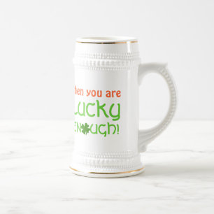 Wenn Sie irisch sind glücklich genug Kleeblatt tri Bierglas