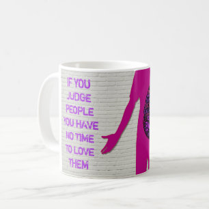 Wenn Sie Menschen beurteilen, inspirierende Zitat  Kaffeetasse