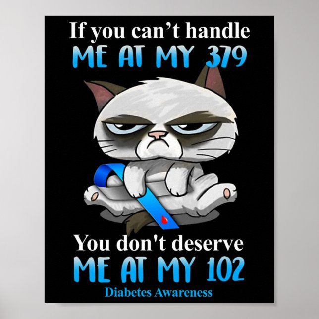 Wenn Sie mich bei meinem 379 Katzendiabetes-Awar n Poster (Vorne)