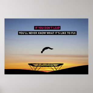 Wenn Sie nicht springen - Gymnastik-motivierend Poster