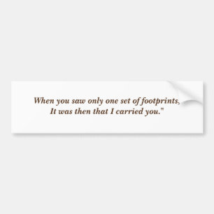 Wenn Sie nur ein Set Fußspuren gesehen haben Autoaufkleber