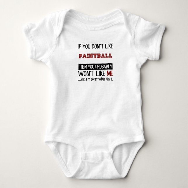 Wenn Sie Paintball nicht cool mögen Baby Strampler (Vorderseite)
