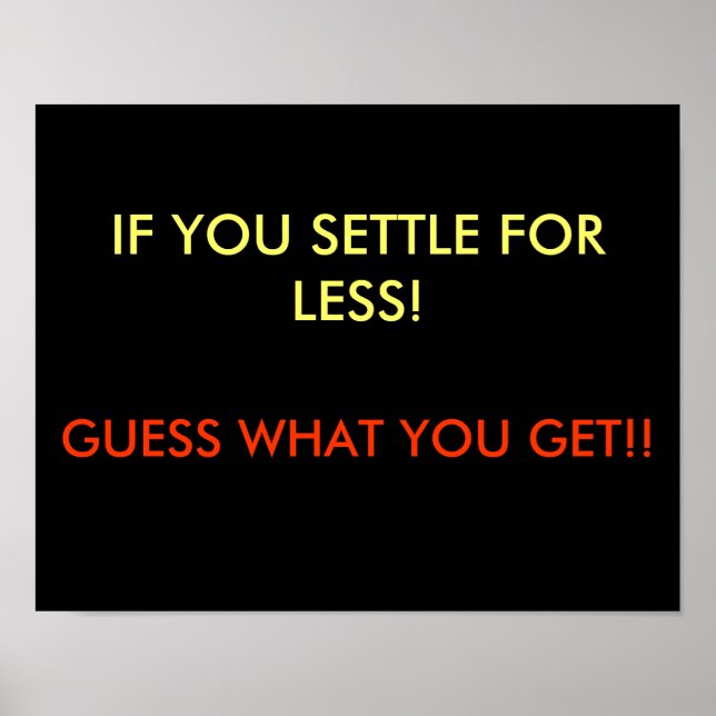 Wenn Sie sich für weniger Poster entscheiden (Vorne)